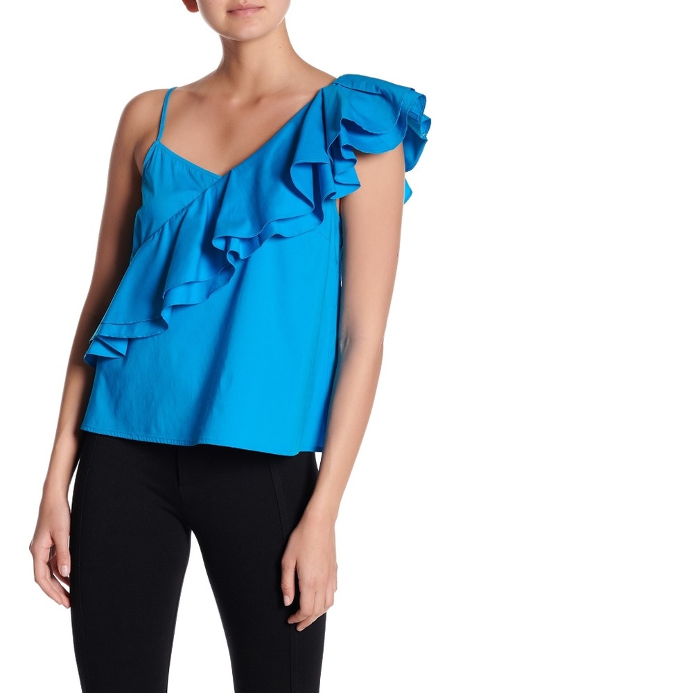 Asymmetrical Ruffled Top* - Picture 1 of 2